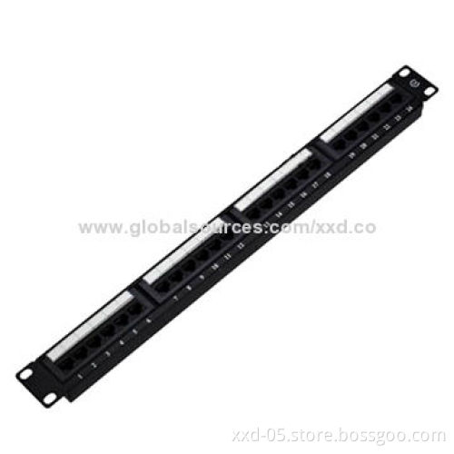 19-inch 1u UTP 24 Ports Cat5e Patch Panel